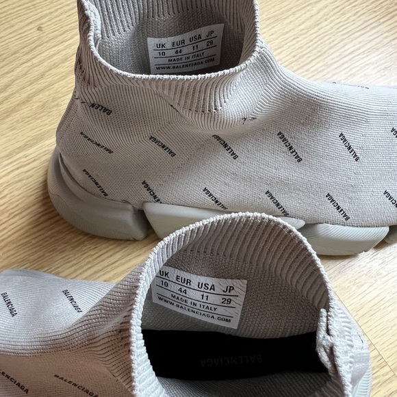 Balenciaga Speed Allover Logo Sneaker 2.0 Size 44 Sand/Soft Beige/Black - Picture 5 of 9